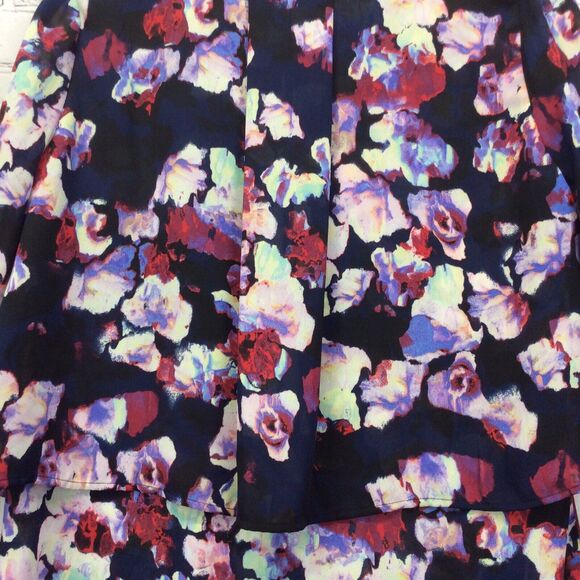 NY Collection Blouse Women's Size S Multicolor Layered Button Up Lightweight - Picture 8 of 11